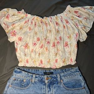 Off the shoulder floral top